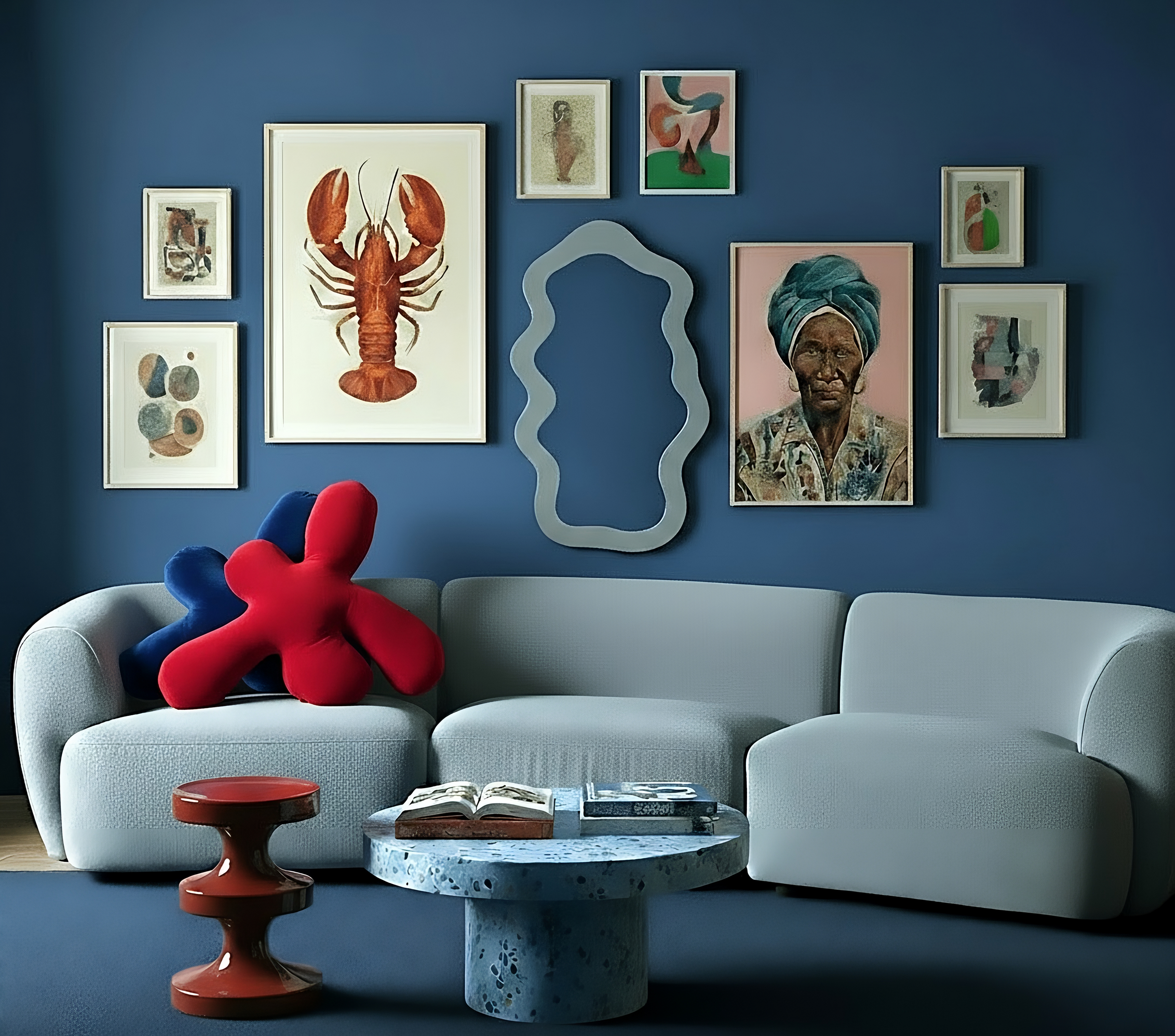 Ruby Red Splash II Cushion