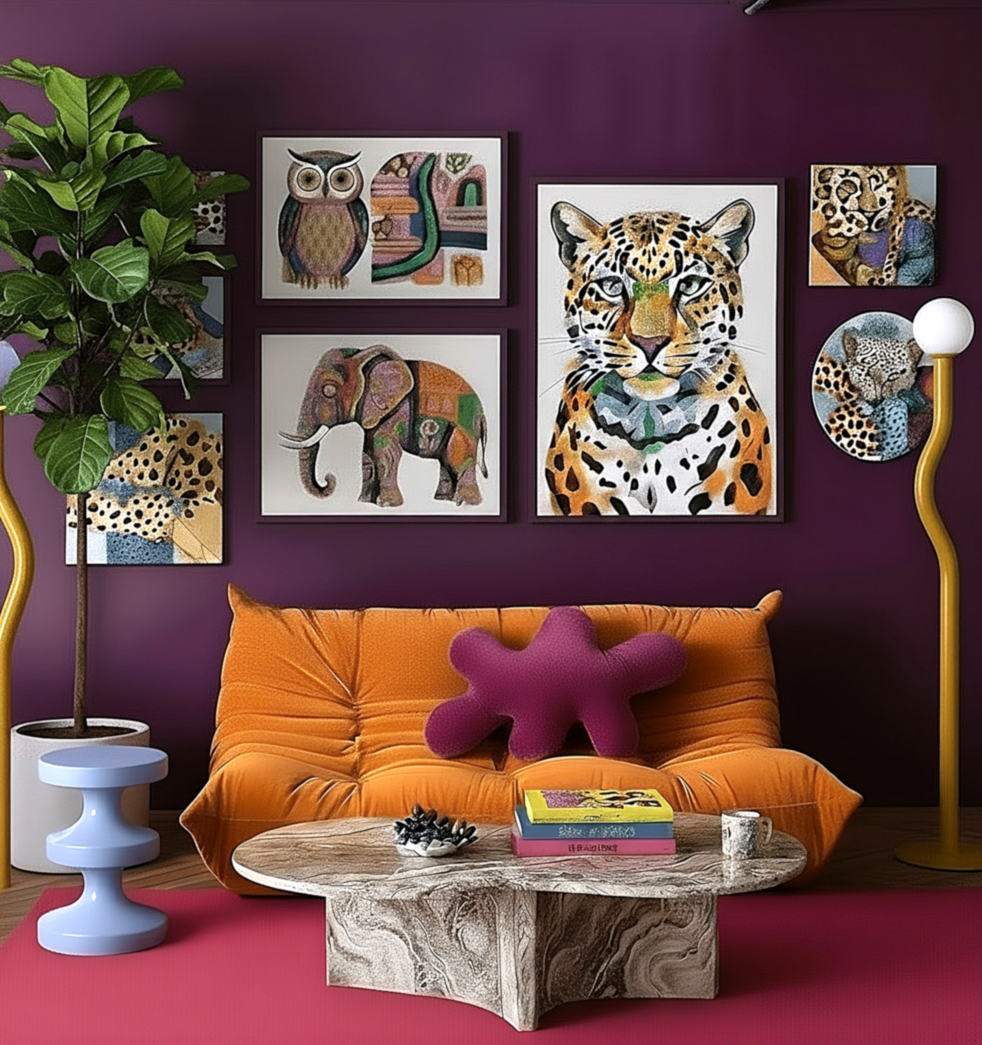 Magenta Splash I Cushion