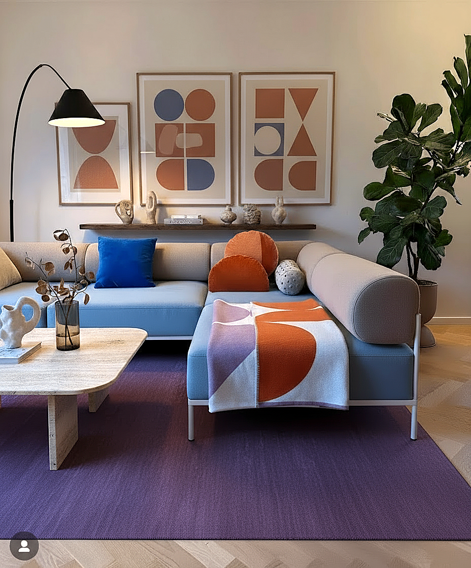 Burnt Orange Geometric Cluster