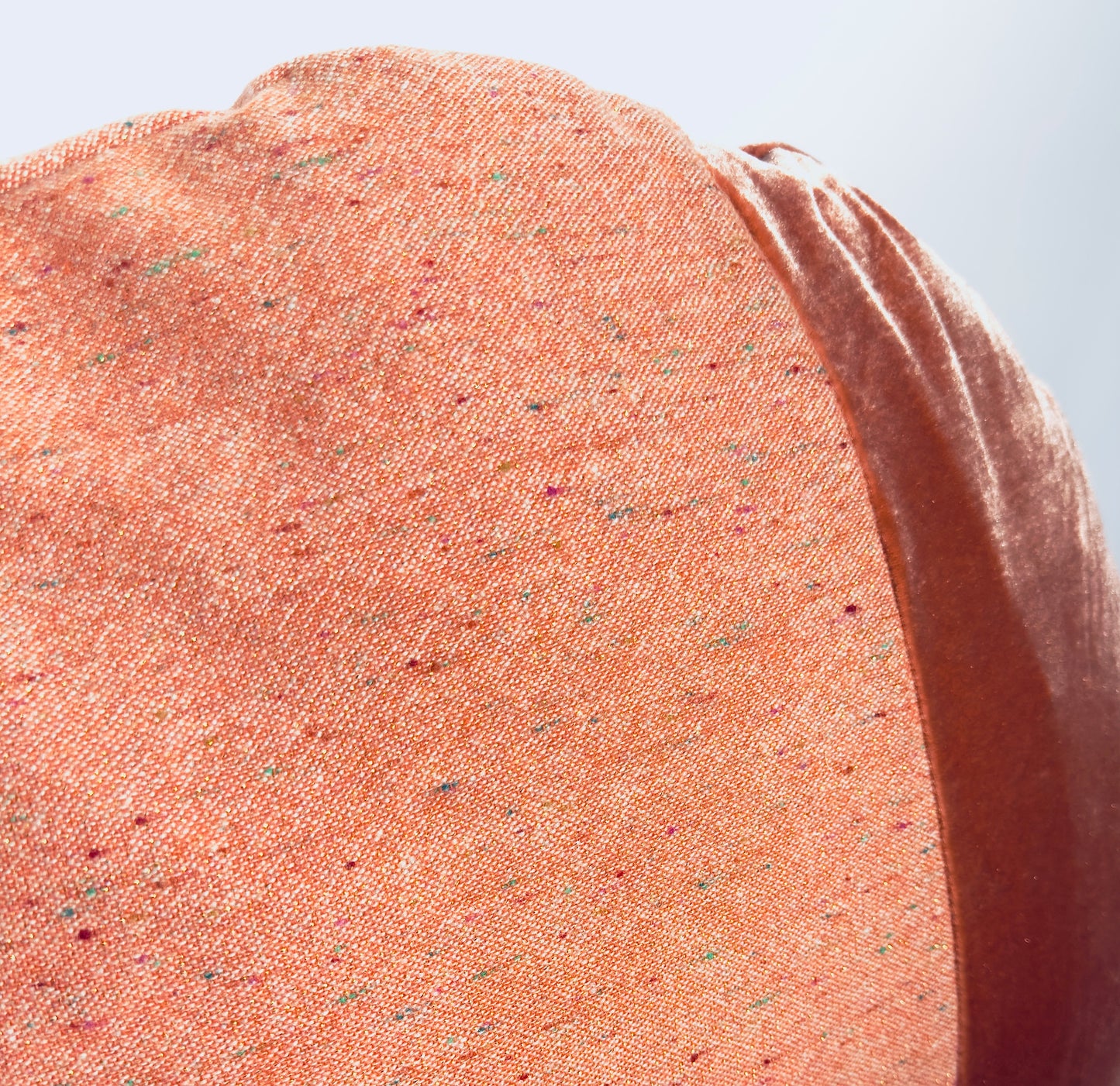 Burnt Orange Velvet Geometric Cushion I – Sculptural Designer Pillow | OOOW