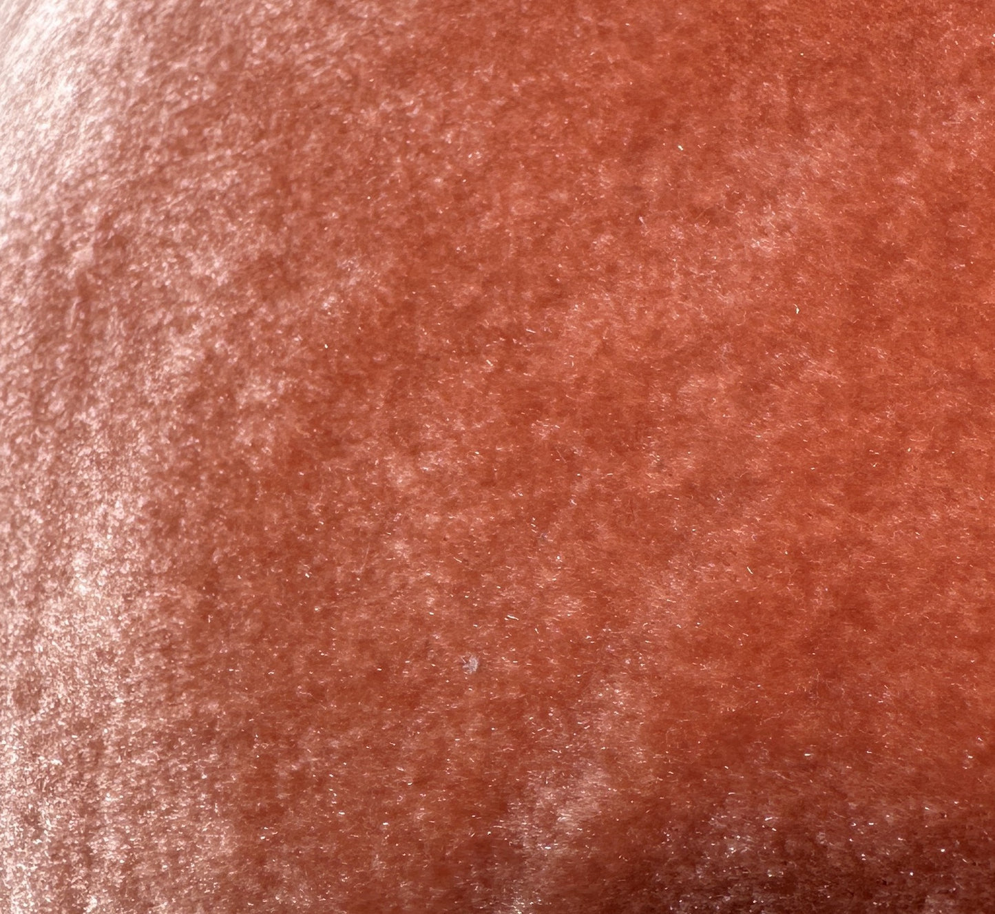 Burnt orange archive velour velvet architectural cylindrical form, down filled, handmade in Sydney — OOOW