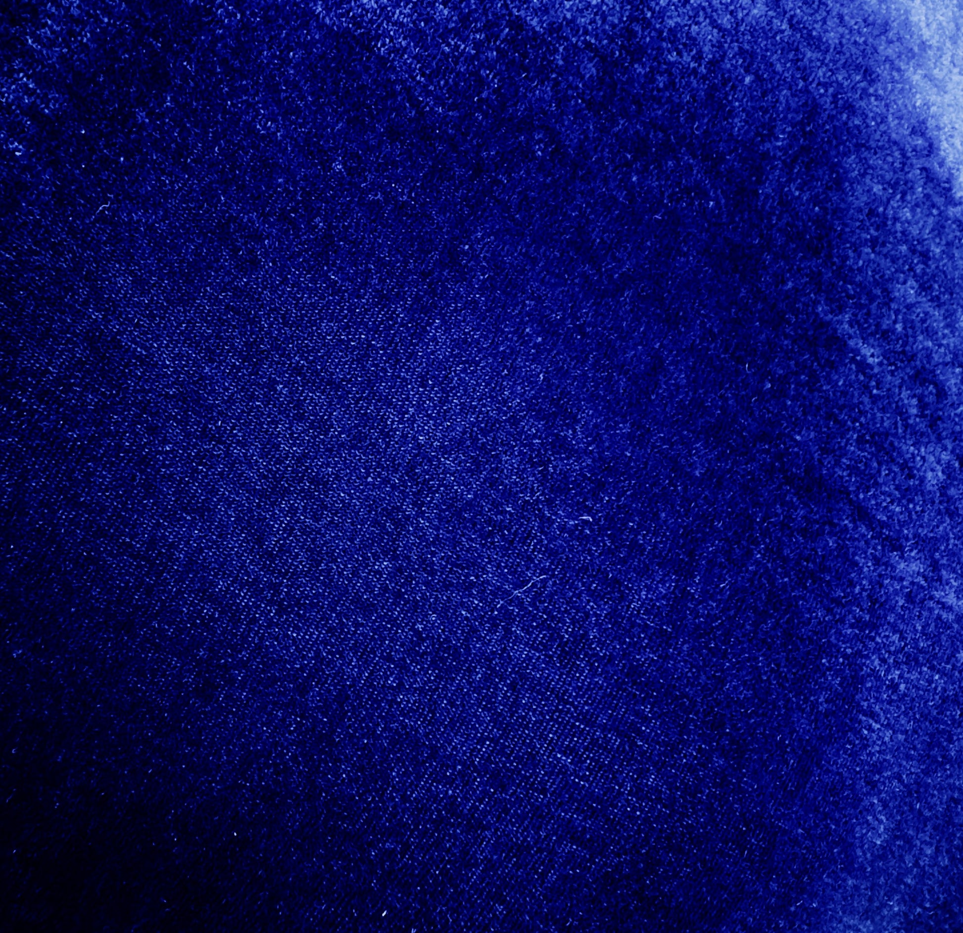 Cobalt blue archive velour velvet soft sculpture handmade in Sydney — OOOW