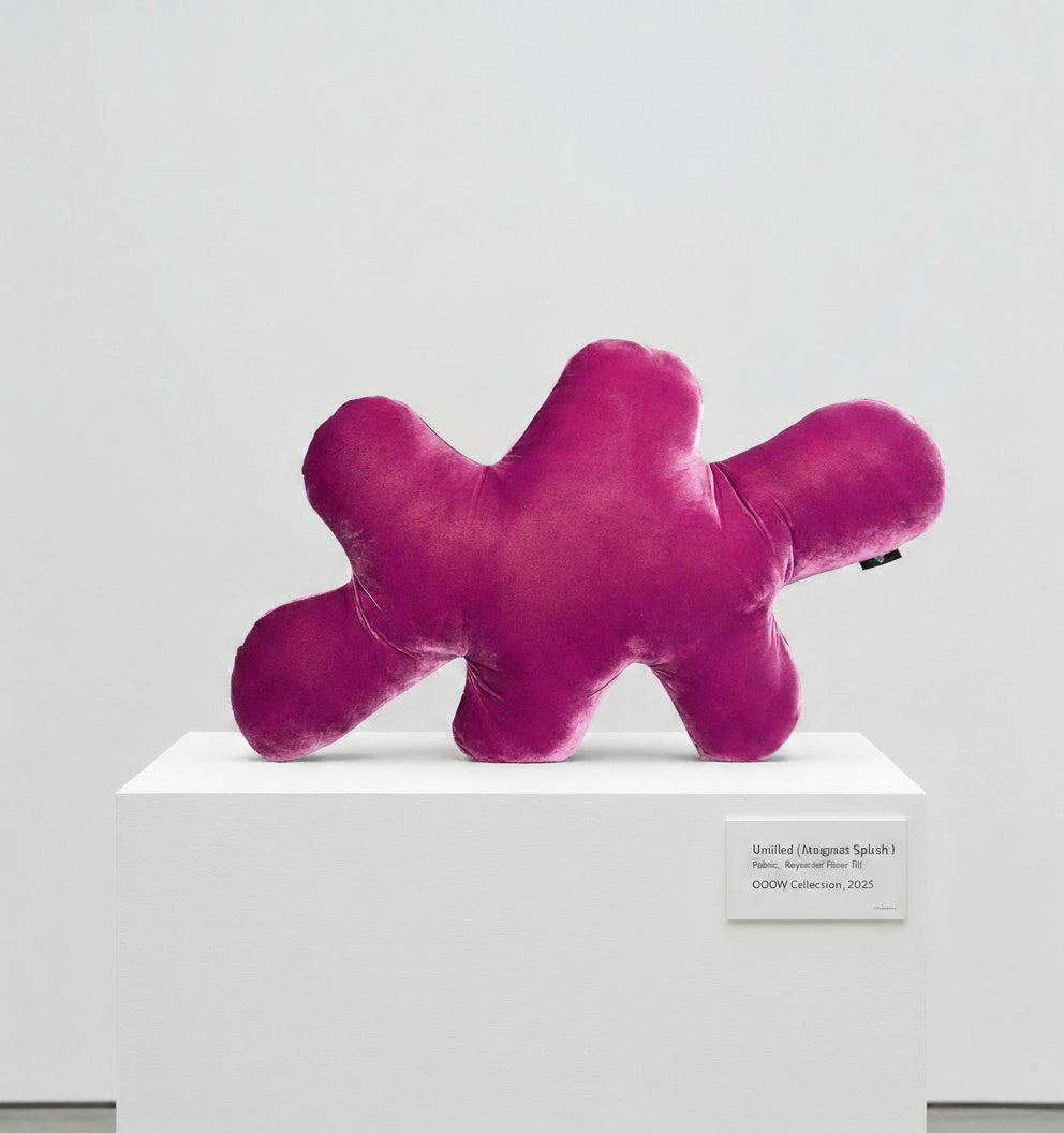 Splash I velvet soft sculpture in magenta by OOOW Sydney — handmade collectible art object