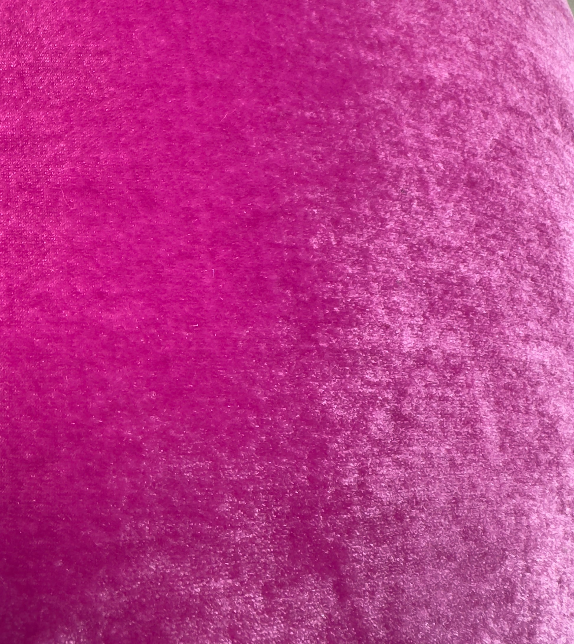 Magenta archive velour velvet architectural cylindrical form, down filled, handmade in Sydney — OOOW