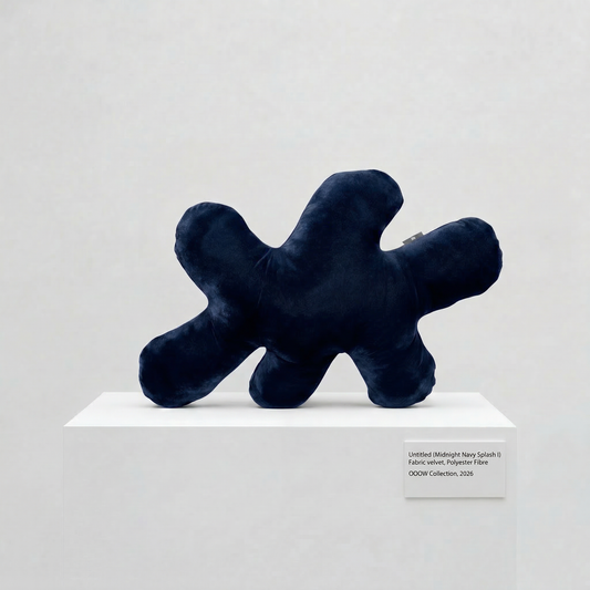 Splash I velvet soft sculpture in midnight navy by OOOW Sydney — handmade collectible art object