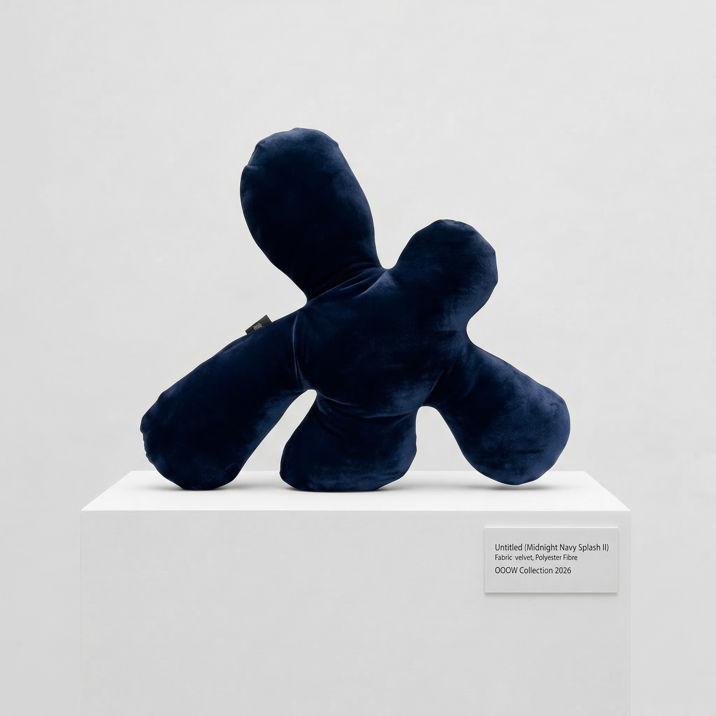 Splash II velvet soft sculpture in midnight navy by OOOW Sydney — handmade collectible art object
