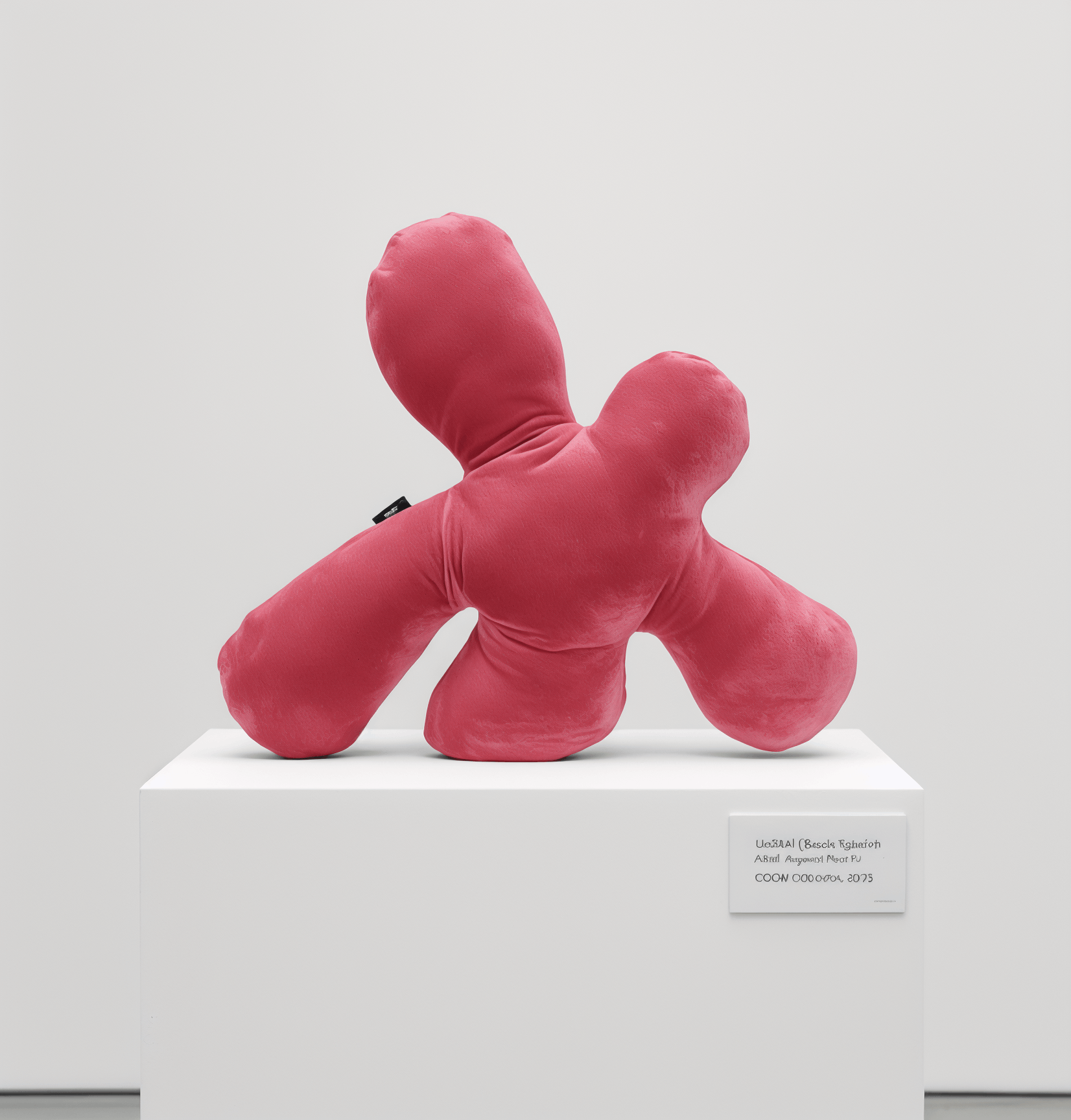 Splash II velvet soft sculpture in salmon pink by OOOW Sydney — handmade collectible art object